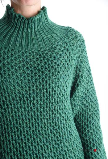 Embroidered long sleeve Wool Mix Sweater Rollneck - ph 4
