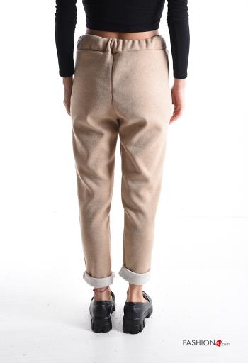 Pantalone sportivo in Cotone con elastico con tasche con coulisse - ph 2