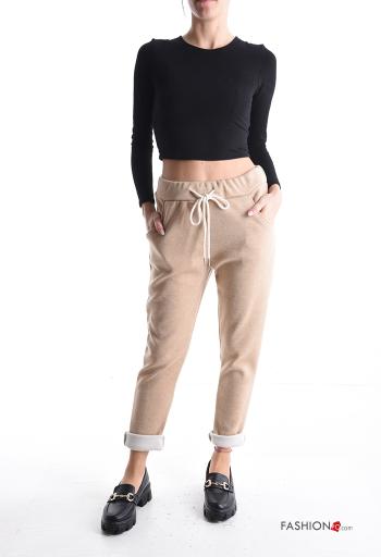 Pantalone sportivo in Cotone con elastico con tasche con coulisse - ph 5