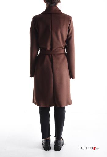 Coat with lining with fabric belt - ph 2