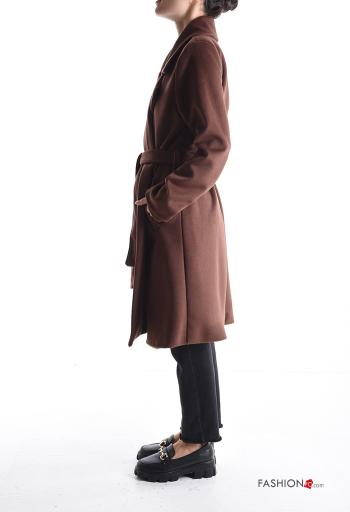 Coat with lining with fabric belt - ph 3