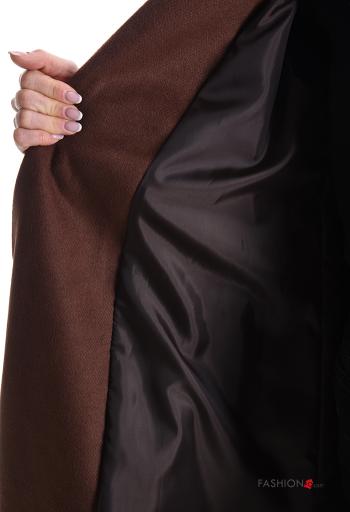 Coat with lining with fabric belt - ph 5
