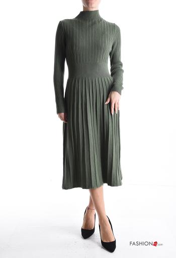 Ribbed long sleeve Dress Rollneck