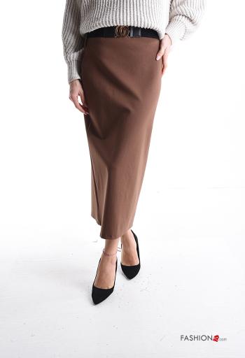 Jupe Longuette longue avec ceinture avec fonte