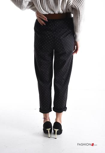 Trousers with belt with studs with pockets - ph 2