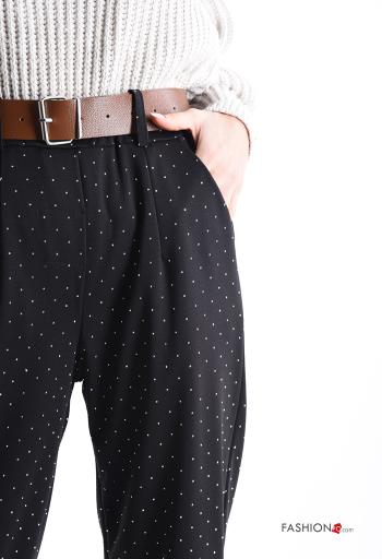 Trousers with belt with studs with pockets - ph 4