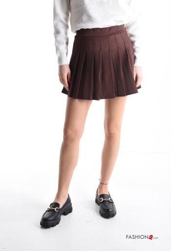 Minigonna in Cotone plissé con elastico