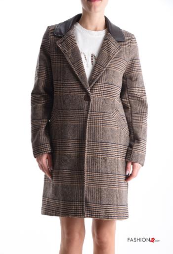 Tartan Coat with buttons with lining with pockets