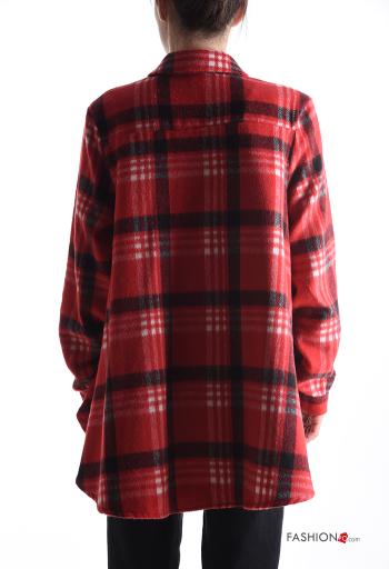 Camicia asimmetrico maniche lunghe con colletto Fantasia tartan con bottoni - ph 2