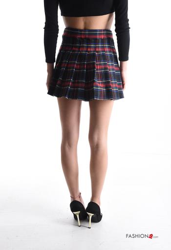 Minigonna plissé vita alta Fantasia tartan - ph 2