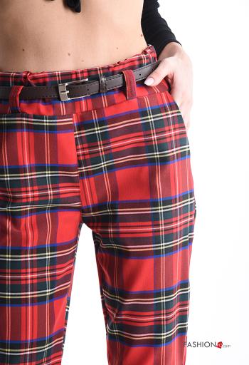 Pantalone Fantasia tartan con elastico con cintura con tasche - ph 4