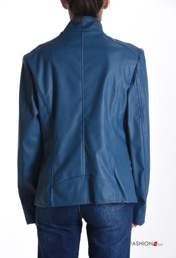 Veste faux cuir avec fermeture éclair sans doublure avec poches - ph 2