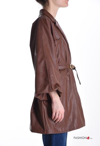 with collar Jacket with belt with lining - ph 3