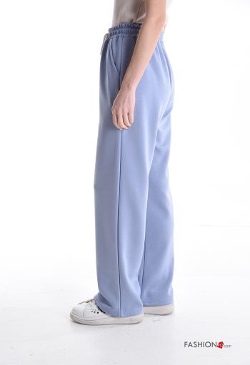 Pantalone sportivo wide leg con tasche con elastico - ph 3