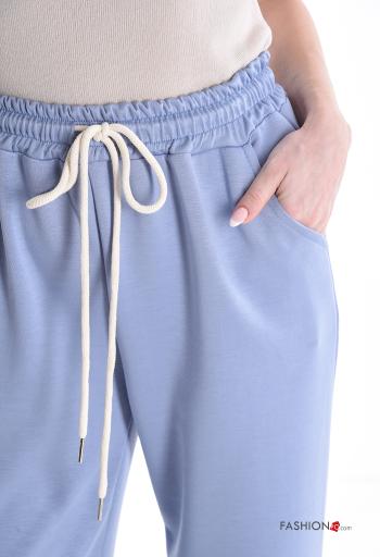 Pantalone sportivo wide leg con tasche con elastico - ph 4