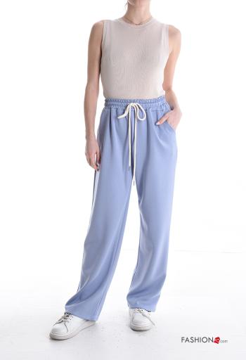Pantalone sportivo wide leg con tasche con elastico - ph 5