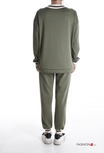 Animal motif long sleeve crew neck Sports set with pockets with elastic - ph 2