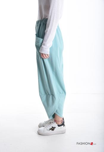 Pantalone in Cotone oversize con tasche con elastico - ph 3