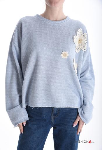 Pull en Coton manches extra-longues col rond - ph 1