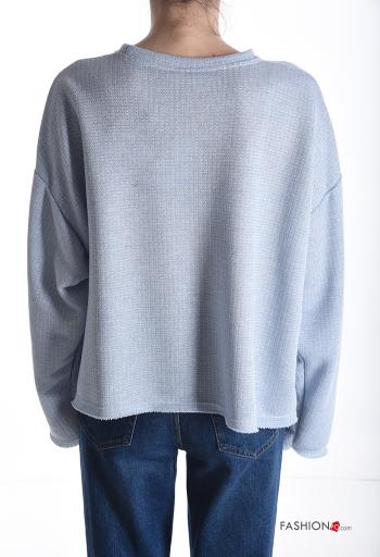 Pull en Coton manches extra-longues col rond - ph 2