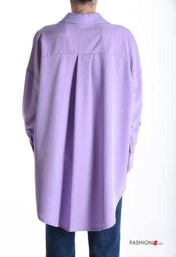 Chemise manches longues oversize à collet à boutons - ph 2