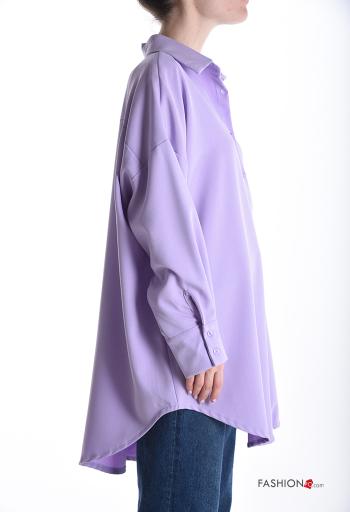 Chemise manches longues oversize à collet à boutons - ph 3