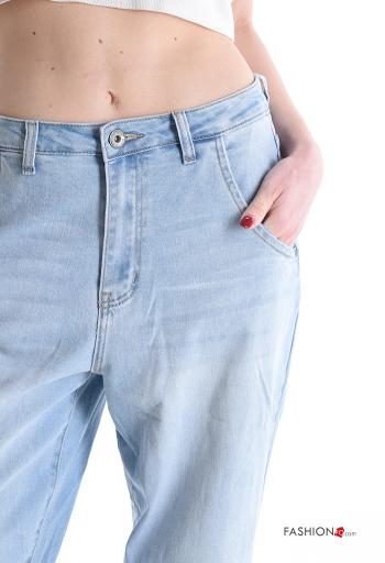Cotton Jeans with buttons with zip with pockets - ph 4
