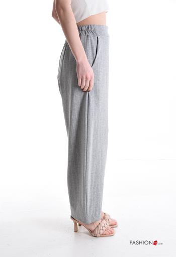 Pantalone oversize Fantasia righe con tasche con elastico - ph 3