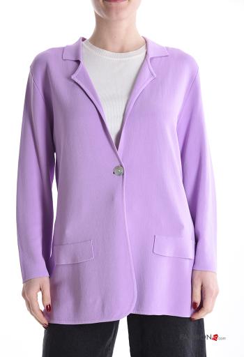 long sleeve with collar Cardigan with buttons