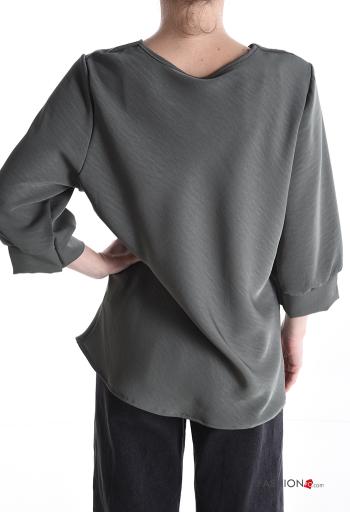 Blusa gola V manga três quartos - ph 2