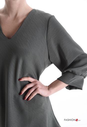 Blusa gola V manga três quartos - ph 4