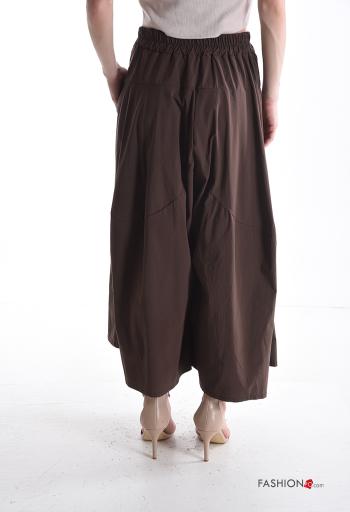 Pantalone oversize cavallo basso con tasche con elastico - ph 2