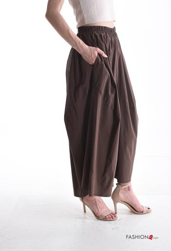 Pantalone oversize cavallo basso con tasche con elastico - ph 3