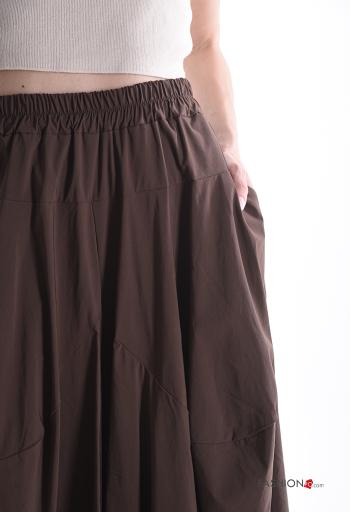 Pantalone oversize cavallo basso con tasche con elastico - ph 4