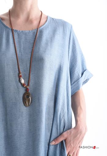 Abito regolabile maniche corte con collana - ph 4