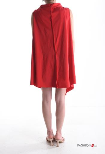 ärmellos asymmetrisch Kleid aus Baumwolle mit schlitz - ph 2