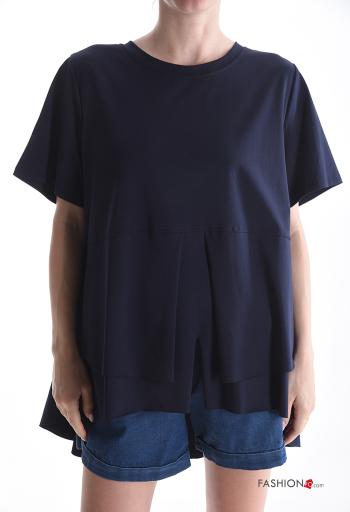 short sleeve Cotton T-shirt with buttons