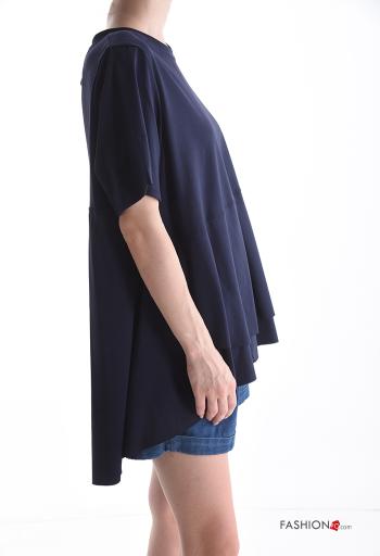 short sleeve Cotton T-shirt with buttons - ph 3
