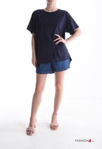short sleeve Cotton T-shirt with buttons - ph 5