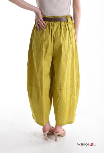 Pantalone in Cotone oversize con elastico con cintura con tasche - ph 2