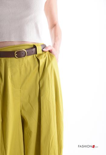 Pantalone in Cotone oversize con elastico con cintura con tasche - ph 4