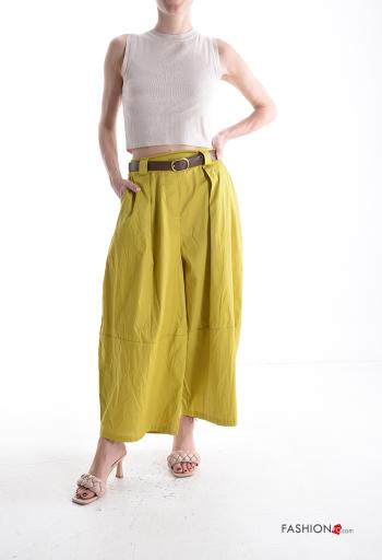 Pantalone in Cotone oversize con elastico con cintura con tasche - ph 5