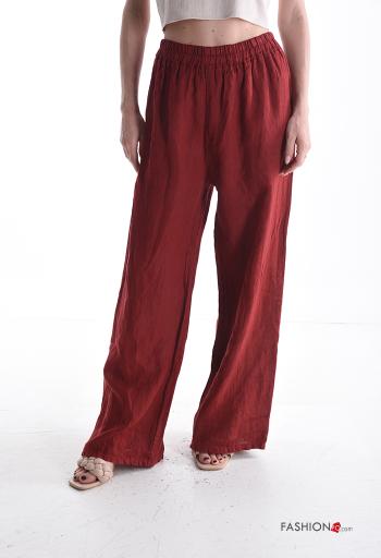 Pantalone in Lino lungo con elastico