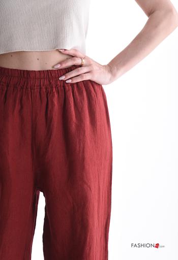Pantalone in Lino lungo con elastico - ph 4