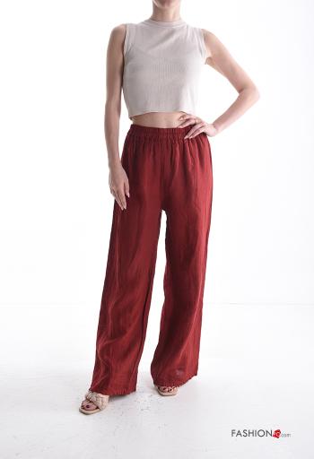 Pantalone in Lino lungo con elastico - ph 5