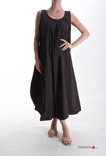 ärmellos lange Kleid aus Baumwolle - ph 1