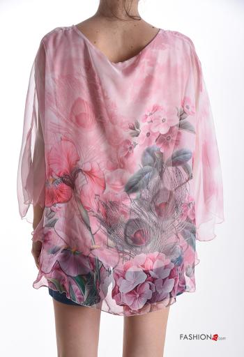Floral long sleeve chiffon Top with lining - ph 2