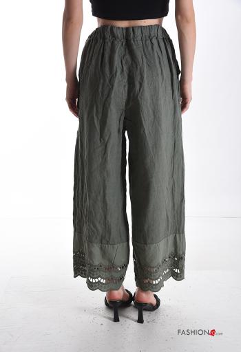 Pantalone in Lino con tasche con elastico - ph 2