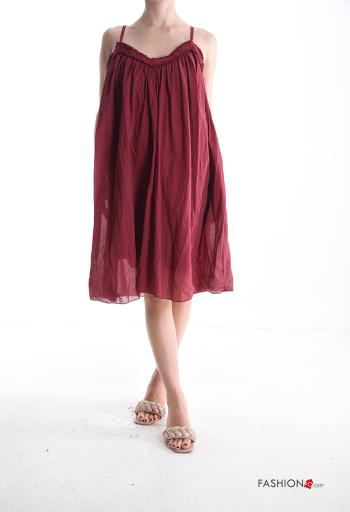 Vestido em Algodão sem mangas oversize regulável pelo joelho com forro - ph 1