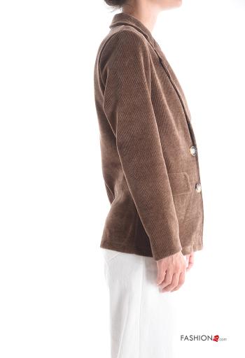 Blazer de Terciopelo con cuello con botones - ph 3